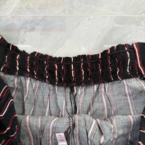 Women’s Xhiliration Target Striped Tie Front Pants Pockets Plus Size XXL - Picture 11 of 16